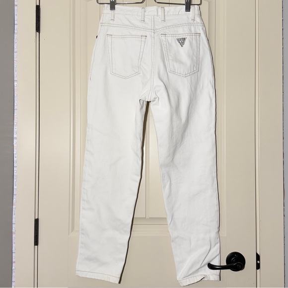 VINTAGE GUESS BY MARCIANO WHITE DENIM JEANS - Picture 3 of 7